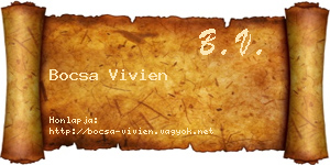 Bocsa Vivien névjegykártya